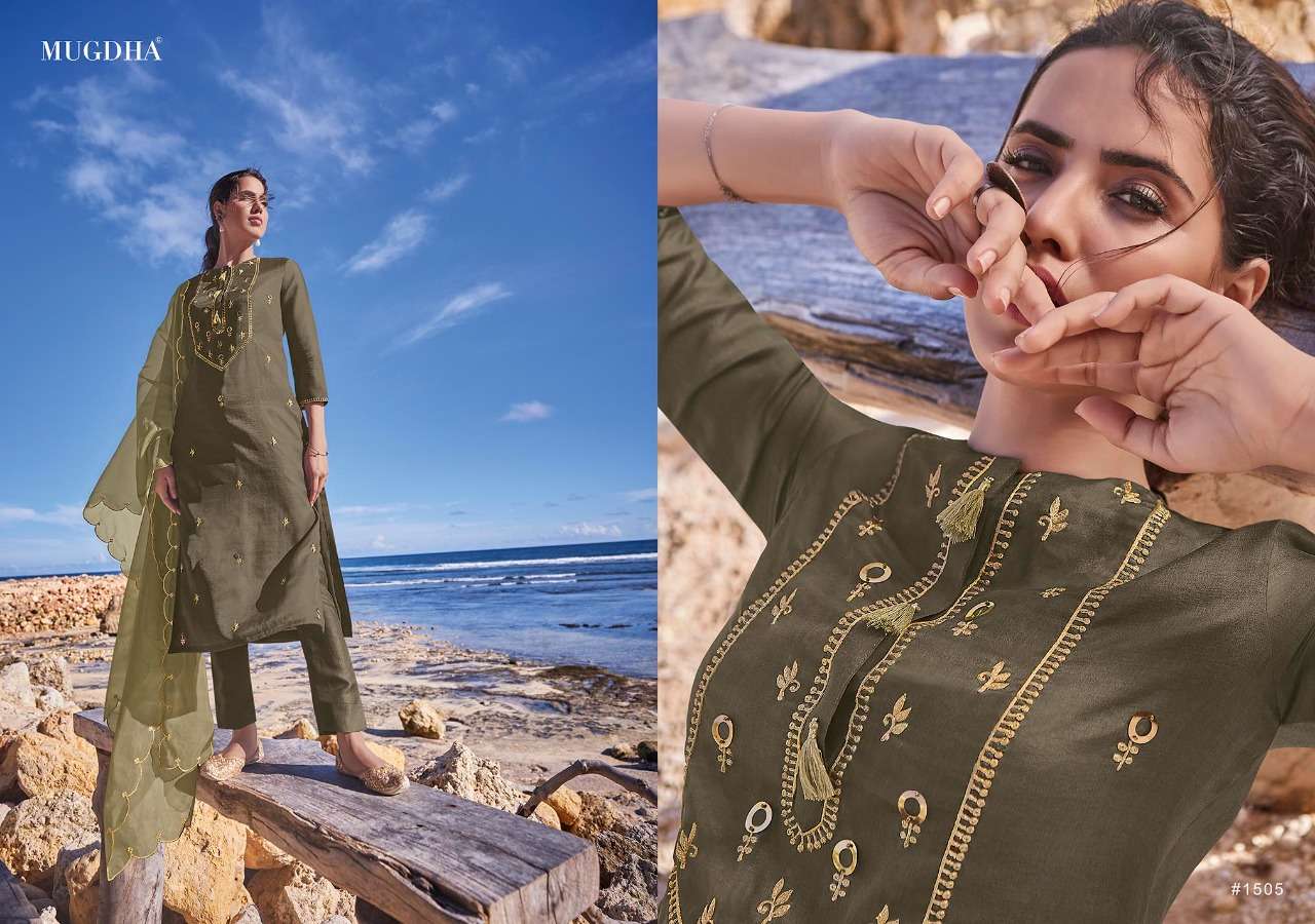 MIRAYA BY MUGDHA 1501 TO 1507 SERIES BEAUTIFUL SUITS COLORFUL STYLISH FANCY CASUAL WEAR & ETHNIC WEAR PURE TUSSAR SILK DRESSES AT WHOLESALE PRICE