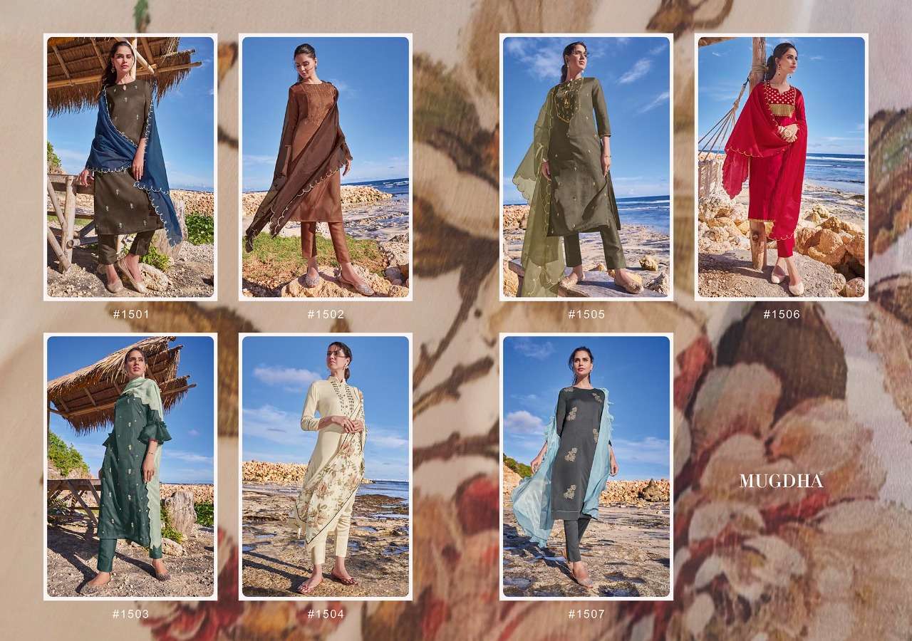 MIRAYA BY MUGDHA 1501 TO 1507 SERIES BEAUTIFUL SUITS COLORFUL STYLISH FANCY CASUAL WEAR & ETHNIC WEAR PURE TUSSAR SILK DRESSES AT WHOLESALE PRICE