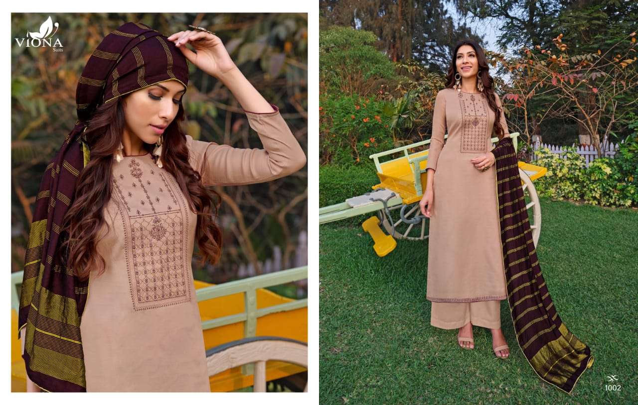 ASMEE BY VIONA SUITS 1001 TO 1007 SERIES BEAUTIFUL SUITS COLORFUL STYLISH FANCY CASUAL WEAR & ETHNIC WEAR PURE ANAYA SILK EMBROIDERED DRESSES AT WHOLESALE PRICE