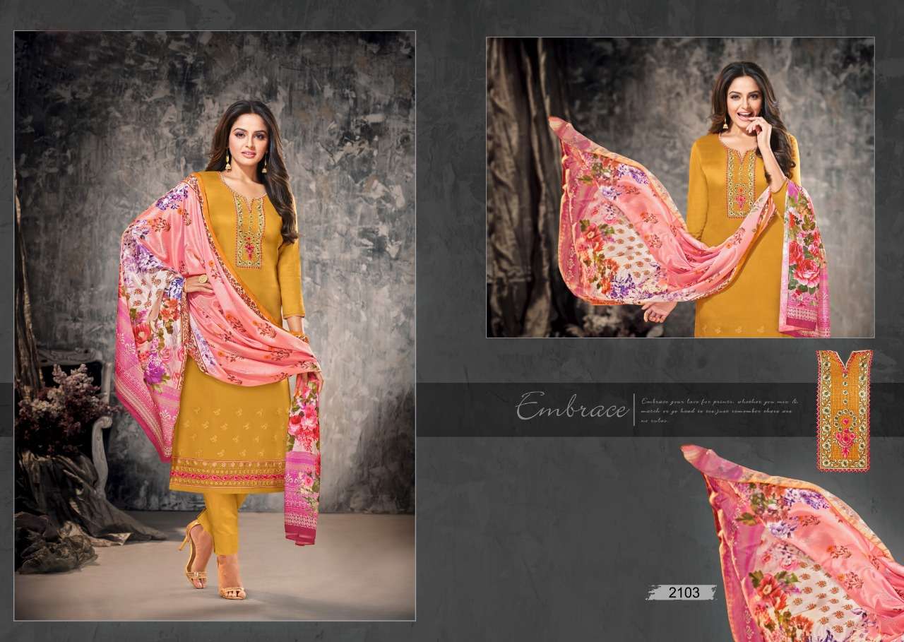 ORRLY VOL-4 BY ORRLY 2101 TO 2107 SERIES BEAUTIFUL SUITS COLORFUL STYLISH FANCY CASUAL WEAR & ETHNIC WEAR JAM COTTON EMBROIDERED DRESSES AT WHOLESALE PRICE