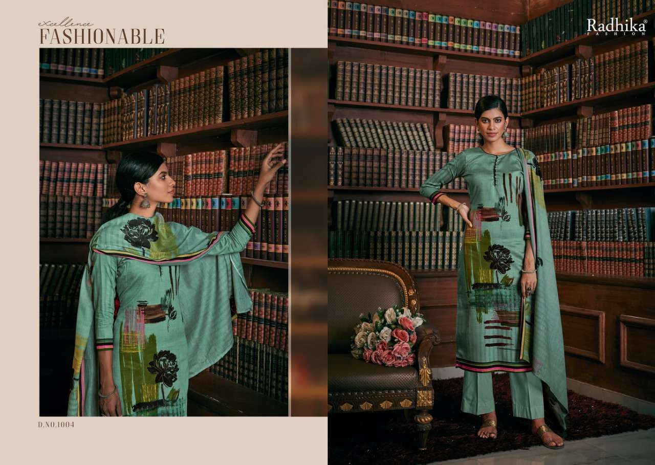 IRINA BY AZARA 1001 TO 1008 SERIES BEAUTIFUL SUITS COLORFUL STYLISH FANCY CASUAL WEAR & ETHNIC WEAR JAM COTTON PRINT DRESSES AT WHOLESALE PRICE