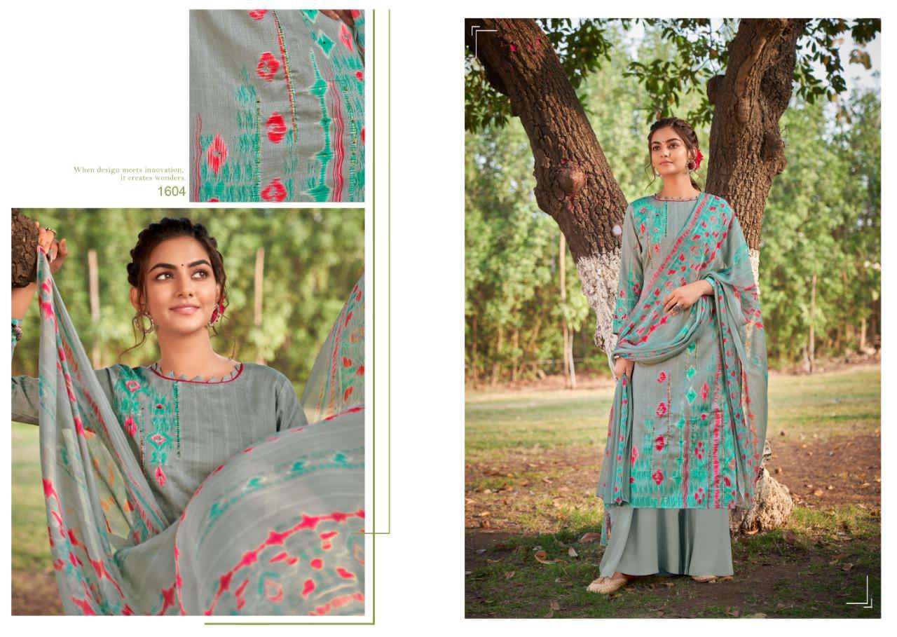 INARA BY KAY VEE 1601 TO 1608 SERIES BEAUTIFUL SUITS COLORFUL STYLISH FANCY CASUAL WEAR & ETHNIC WEAR PURE GLACE COTTON DIGITAL PRINT EMBROIDERED DRESSES AT WHOLESALE PRICE