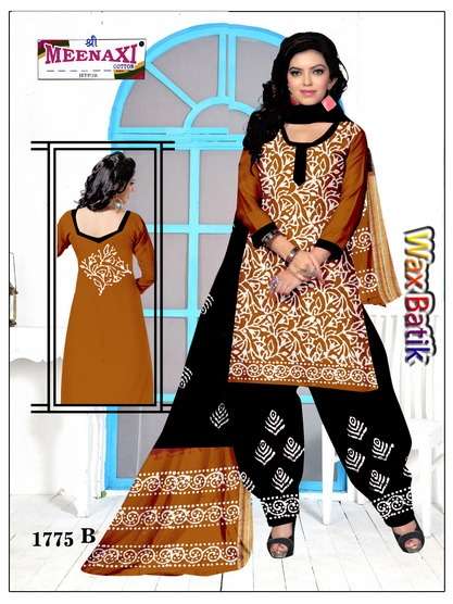 WAX BATIK BY SHREE MEENAXI COTTON BEAUTIFUL SUITS COLORFUL STYLISH FANCY CASUAL WEAR & ETHNIC WEAR PURE COTTON DRESSES AT WHOLESALE PRICE