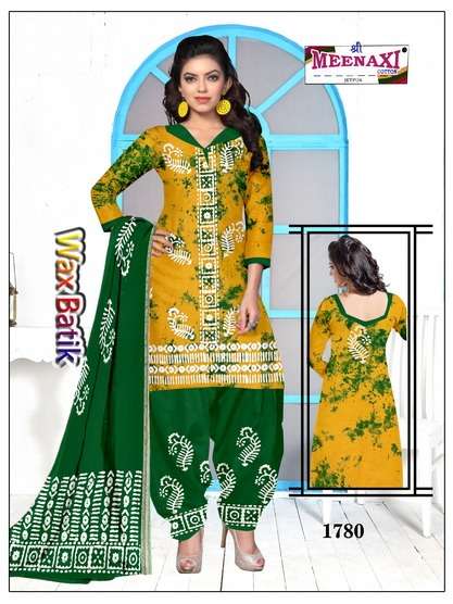 WAX BATIK BY SHREE MEENAXI COTTON BEAUTIFUL SUITS COLORFUL STYLISH FANCY CASUAL WEAR & ETHNIC WEAR PURE COTTON DRESSES AT WHOLESALE PRICE