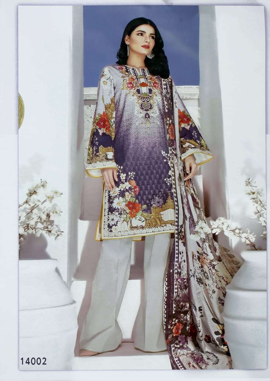 AALIYA VOL-14 BY APANA COTTON 14001 TO 14008 SERIES BEAUTIFUL COLORFUL STYLISH PRETTY PARTY WEAR CASUAL WEAR OCCASIONAL WEAR PURE COTTON DRESSES AT WHOLESALE PRICE