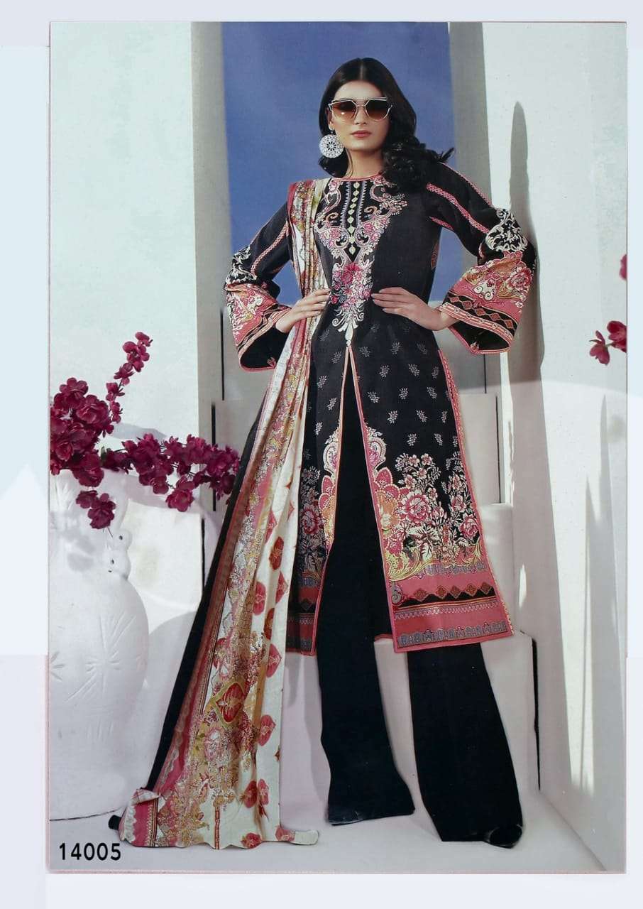 AALIYA VOL-14 BY APANA COTTON 14001 TO 14008 SERIES BEAUTIFUL COLORFUL STYLISH PRETTY PARTY WEAR CASUAL WEAR OCCASIONAL WEAR PURE COTTON DRESSES AT WHOLESALE PRICE