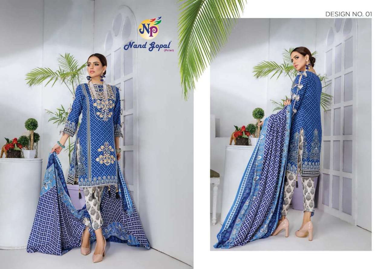 SOFIYA BY NAND GOPAL PRINTS 01 TO 12 SERIES BEAUTIFUL SUITS COLORFUL STYLISH FANCY CASUAL WEAR & ETHNIC WEAR PURE COTTON PRINT DRESSES AT WHOLESALE PRICE