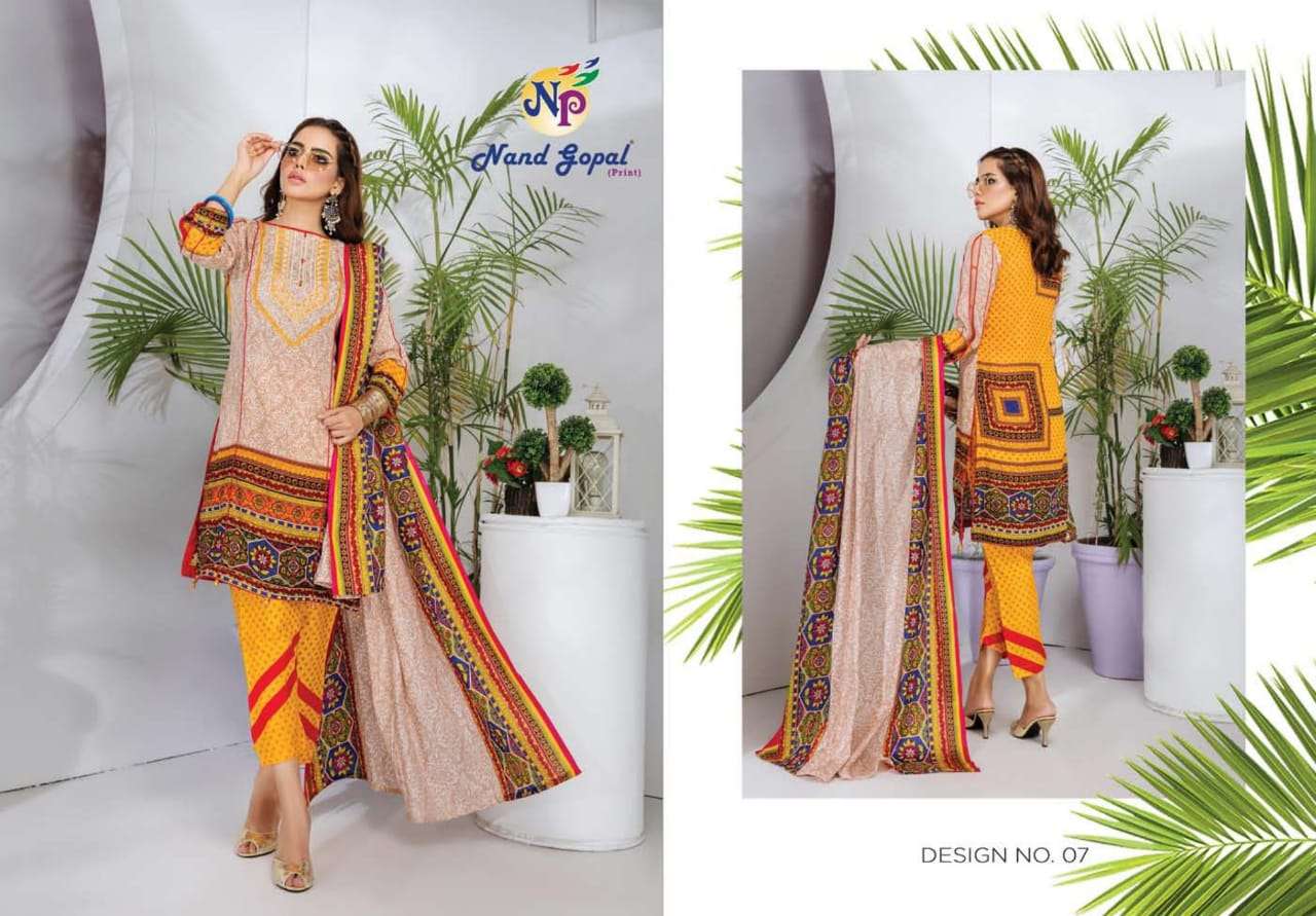 SOFIYA BY NAND GOPAL PRINTS 01 TO 12 SERIES BEAUTIFUL SUITS COLORFUL STYLISH FANCY CASUAL WEAR & ETHNIC WEAR PURE COTTON PRINT DRESSES AT WHOLESALE PRICE