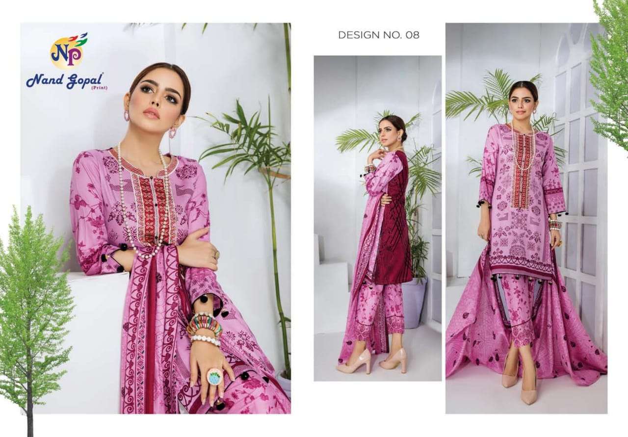 SOFIYA BY NAND GOPAL PRINTS 01 TO 12 SERIES BEAUTIFUL SUITS COLORFUL STYLISH FANCY CASUAL WEAR & ETHNIC WEAR PURE COTTON PRINT DRESSES AT WHOLESALE PRICE