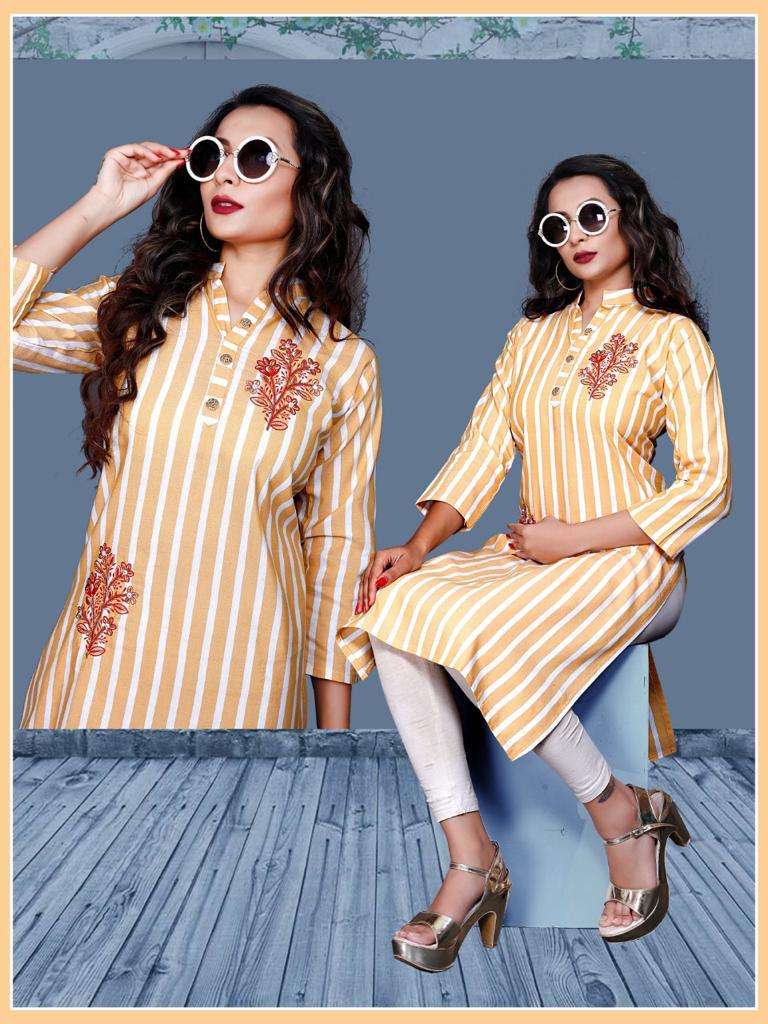 SUMMER BY RANG TRANG 01 TO 06 SERIES DESIGNER STYLISH FANCY COLORFUL BEAUTIFUL PARTY WEAR & ETHNIC WEAR COLLECTION COTTON EMBROIDERY KURTIS AT WHOLESALE PRICE