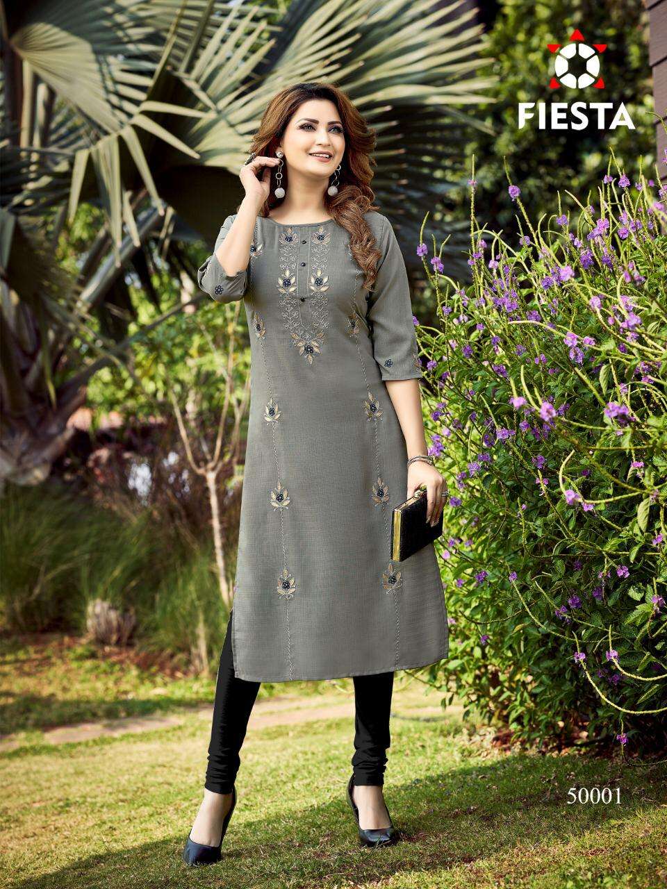 RANG PRIYA BY FIESTA 50001 TO 50007 SERIES DESIGNER STYLISH FANCY COLORFUL BEAUTIFUL PARTY WEAR & ETHNIC WEAR COLLECTION MODAL EMBROIDERY KURTIS AT WHOLESALE PRICE