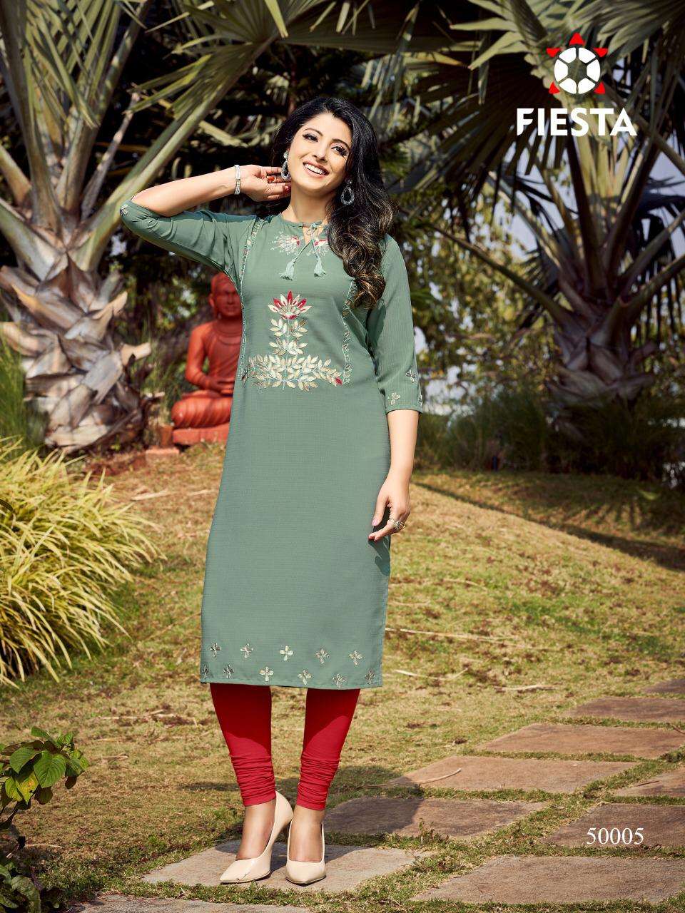 RANG PRIYA BY FIESTA 50001 TO 50007 SERIES DESIGNER STYLISH FANCY COLORFUL BEAUTIFUL PARTY WEAR & ETHNIC WEAR COLLECTION MODAL EMBROIDERY KURTIS AT WHOLESALE PRICE