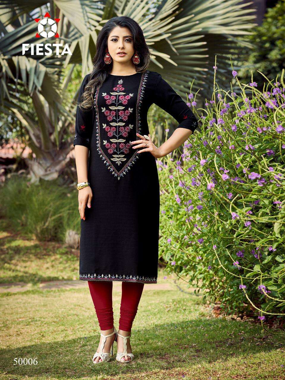 RANG PRIYA BY FIESTA 50001 TO 50007 SERIES DESIGNER STYLISH FANCY COLORFUL BEAUTIFUL PARTY WEAR & ETHNIC WEAR COLLECTION MODAL EMBROIDERY KURTIS AT WHOLESALE PRICE