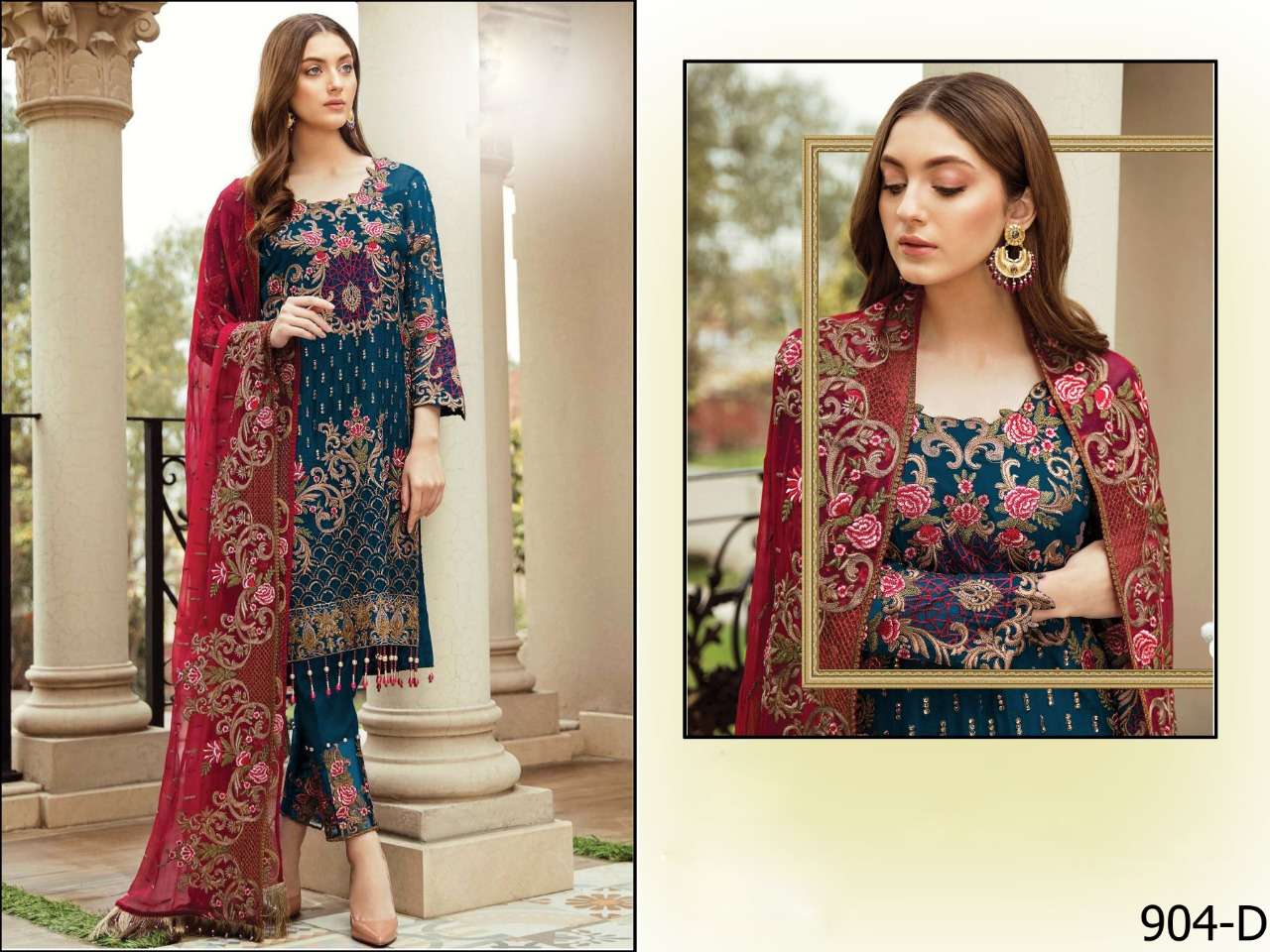 AB SHANAYA 904 COLOURS BY FASHID WHOLESALE SERIES BEAUTIFUL PAKISTANI SUITS STYLISH COLORFUL FANCY CASUAL WEAR & ETHNIC WEAR GEORGETTE EMBROIDERED DRESSES AT WHOLESALE PRICE
