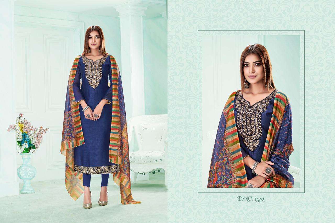 SURATI BY RANI TRENDZ 1545 TO 1555 SERIES BEAUTIFUL SUITS COLORFUL STYLISH FANCY CASUAL WEAR & ETHNIC WEAR MODAL CHANDERI DRESSES AT WHOLESALE PRICE
