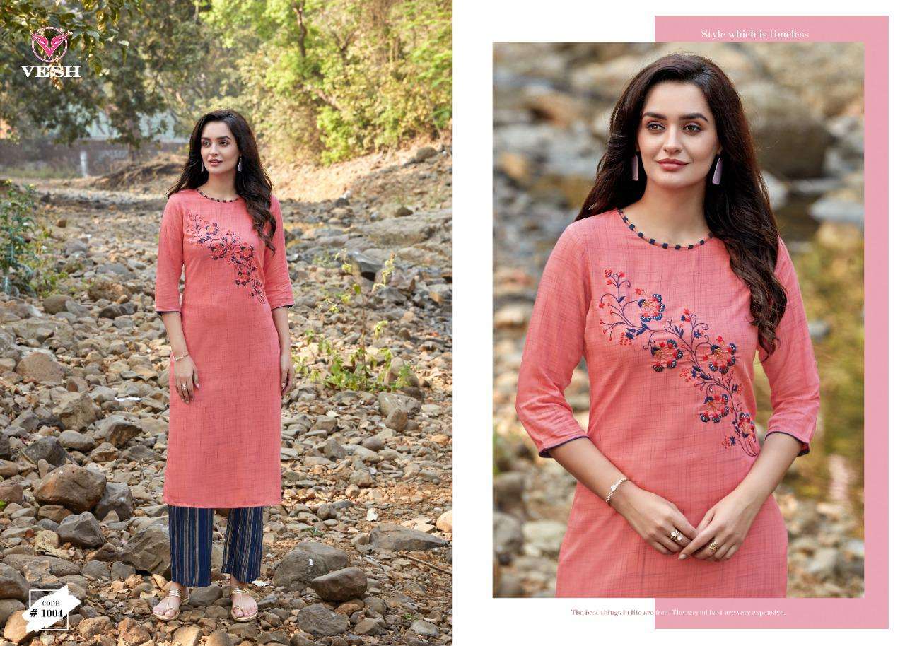 SAHELI BY VESH 1001 TO 1008 SERIES BEAUTIFUL COLORFUL STYLISH FANCY CASUAL WEAR & ETHNIC WEAR & READY TO WEAR RAYON WITH FANCY WORK KURTIS AT WHOLESALE PRICE