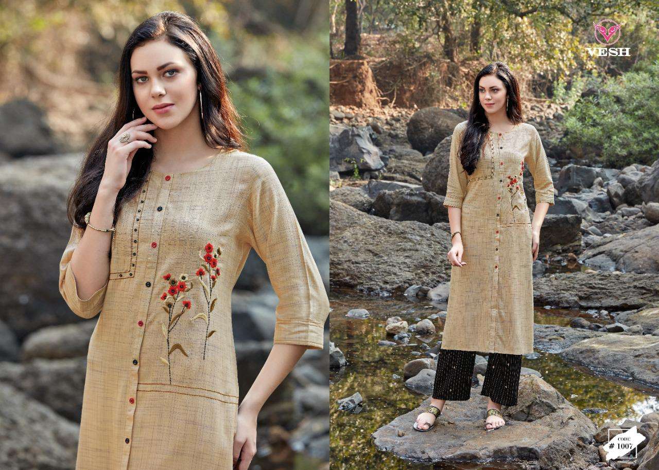 SAHELI BY VESH 1001 TO 1008 SERIES BEAUTIFUL COLORFUL STYLISH FANCY CASUAL WEAR & ETHNIC WEAR & READY TO WEAR RAYON WITH FANCY WORK KURTIS AT WHOLESALE PRICE