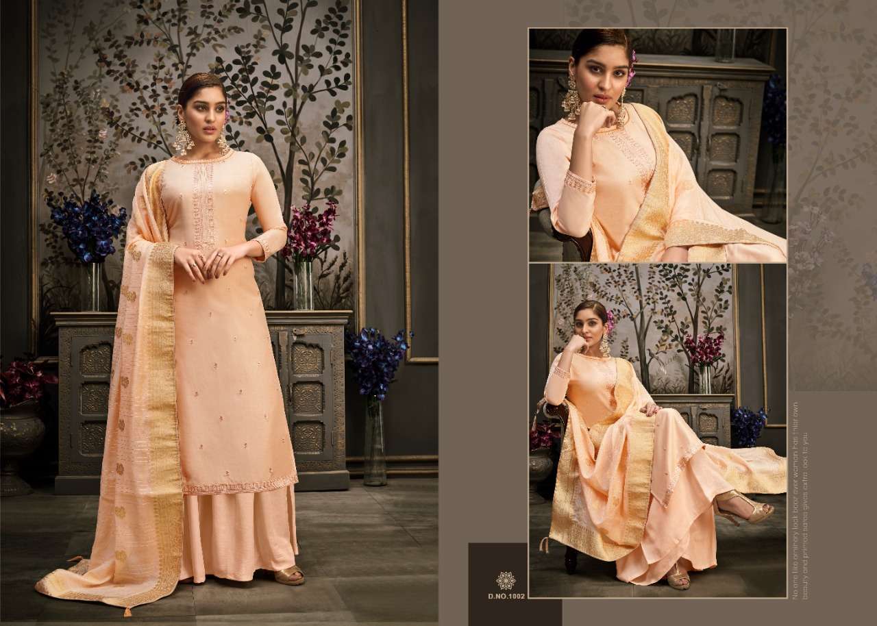 SAMAARA BY ZSM 1001 TO 1008 SERIES BEAUTIFUL STYLISH SHARARA SUITS FANCY COLORFUL CASUAL WEAR & ETHNIC WEAR & READY TO WEAR COTTON SILK EMBROIDERED DRESSES AT WHOLESALE PRICE