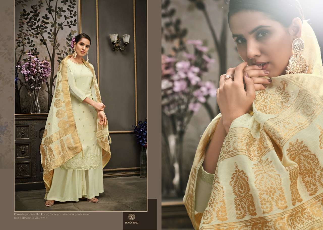 SAMAARA BY ZSM 1001 TO 1008 SERIES BEAUTIFUL STYLISH SHARARA SUITS FANCY COLORFUL CASUAL WEAR & ETHNIC WEAR & READY TO WEAR COTTON SILK EMBROIDERED DRESSES AT WHOLESALE PRICE
