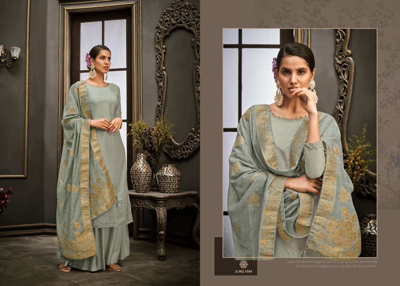 SAMAARA BY ZSM 1001 TO 1008 SERIES BEAUTIFUL STYLISH SHARARA SUITS FANCY COLORFUL CASUAL WEAR & ETHNIC WEAR & READY TO WEAR COTTON SILK EMBROIDERED DRESSES AT WHOLESALE PRICE