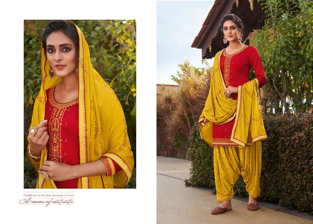 DIAMOND PATIYALA BY KESSI FABRICS 101 TO 108 SERIES BEAUTIFUL SUITS COLORFUL STYLISH FANCY CASUAL WEAR & ETHNIC WEAR JAM SILK WITH DIAMOND WORK DRESSES AT WHOLESALE PRICE