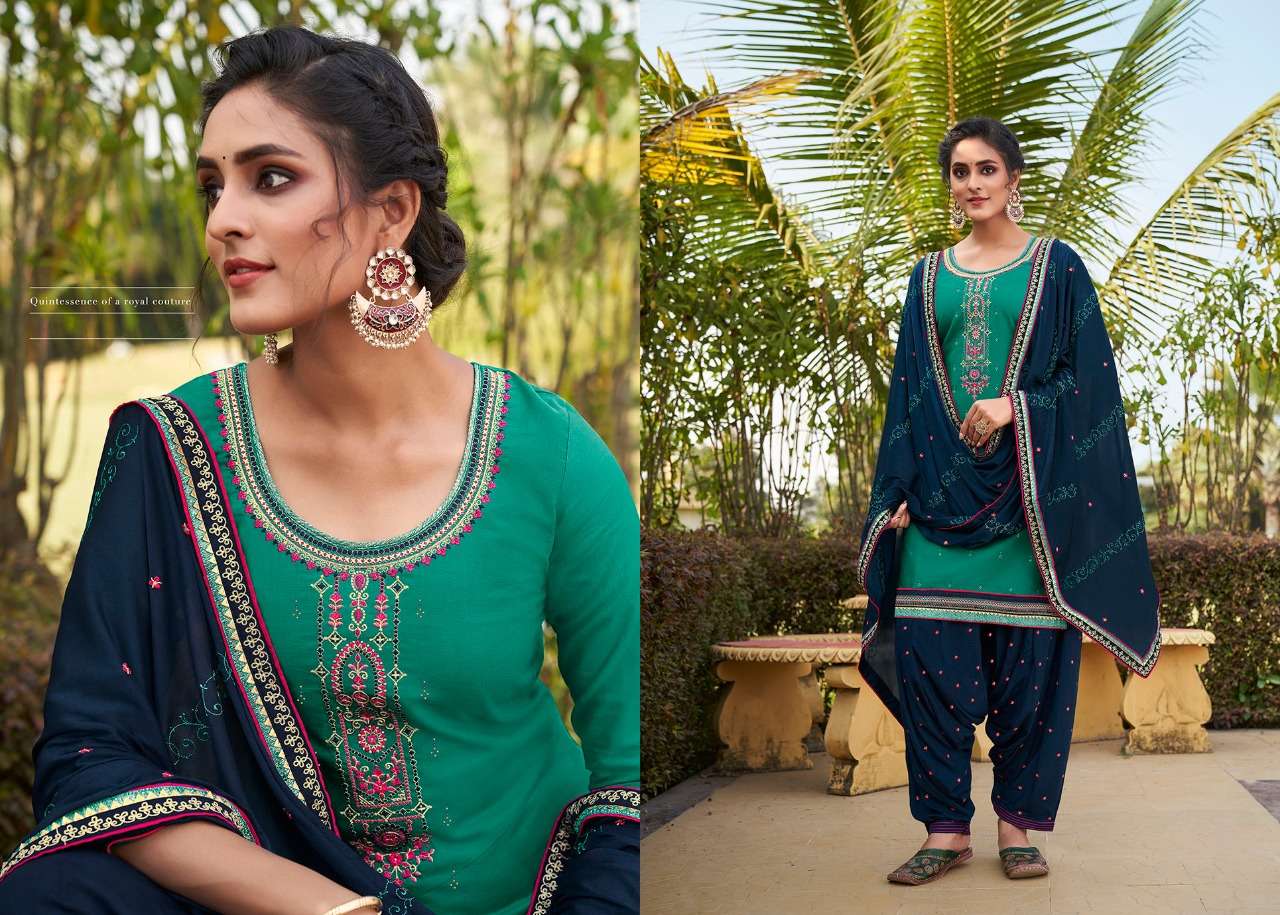 DIAMOND PATIYALA BY KESSI FABRICS 101 TO 108 SERIES BEAUTIFUL SUITS COLORFUL STYLISH FANCY CASUAL WEAR & ETHNIC WEAR JAM SILK WITH DIAMOND WORK DRESSES AT WHOLESALE PRICE