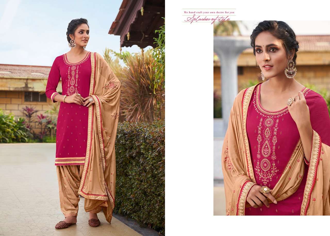 DIAMOND PATIYALA BY KESSI FABRICS 101 TO 108 SERIES BEAUTIFUL SUITS COLORFUL STYLISH FANCY CASUAL WEAR & ETHNIC WEAR JAM SILK WITH DIAMOND WORK DRESSES AT WHOLESALE PRICE