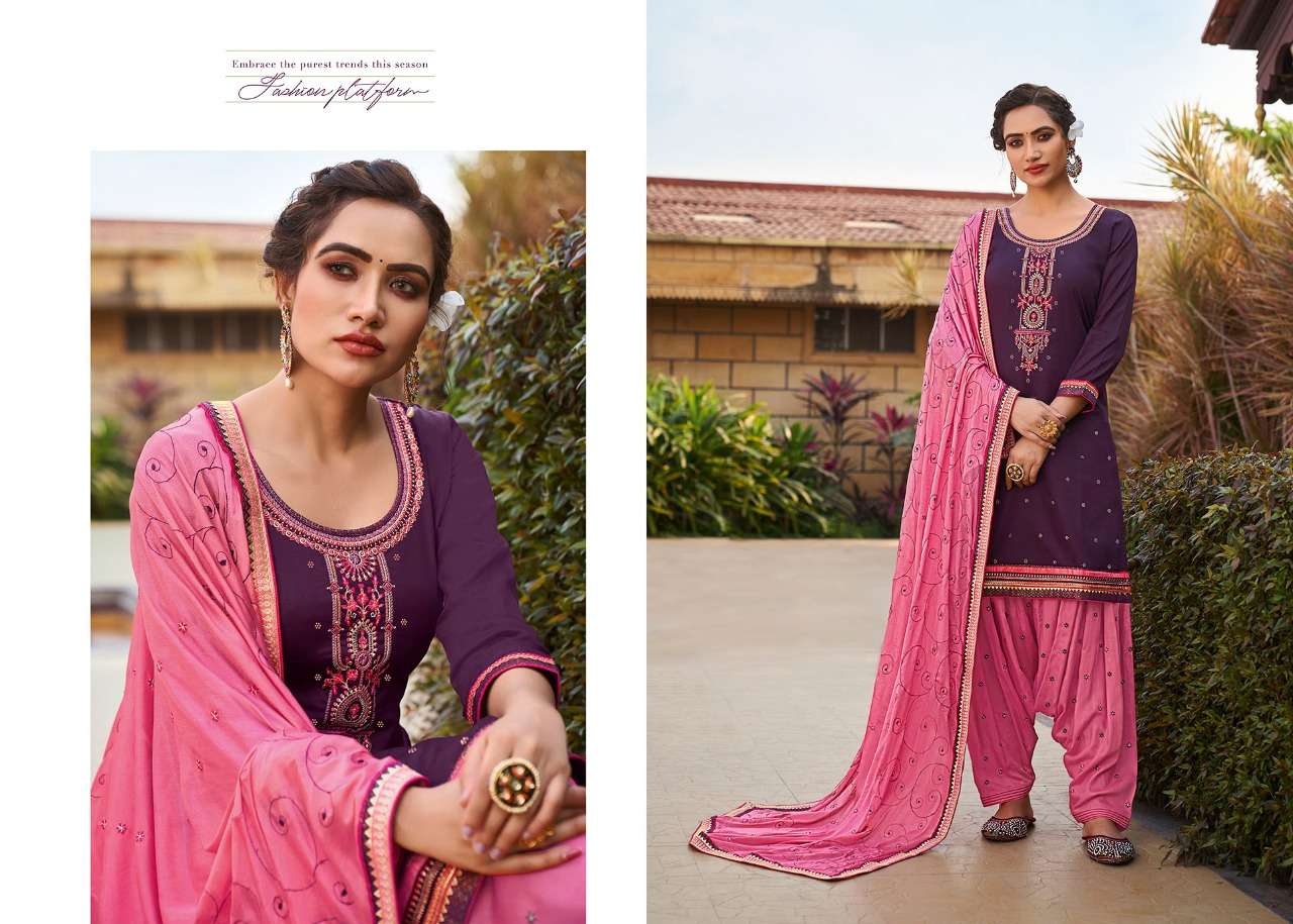 DIAMOND PATIYALA BY KESSI FABRICS 101 TO 108 SERIES BEAUTIFUL SUITS COLORFUL STYLISH FANCY CASUAL WEAR & ETHNIC WEAR JAM SILK WITH DIAMOND WORK DRESSES AT WHOLESALE PRICE