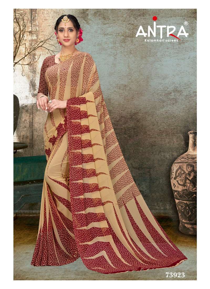 KITKAT BY ANTRA 73921 TO 73928 SERIES INDIAN TRADITIONAL WEAR COLLECTION BEAUTIFUL STYLISH FANCY COLORFUL PARTY WEAR & OCCASIONAL WEAR WEIGHTLESS SAREES AT WHOLESALE PRICE
