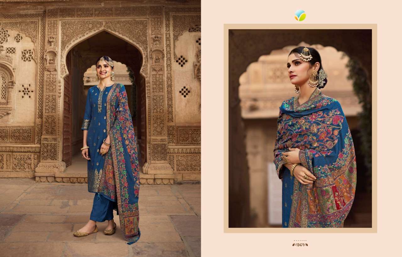 KASEESH BUNAAI BY VINAY FASHION 13471 TO 13478 SERIES BEAUTIFUL STYLISH SUITS FANCY COLORFUL CASUAL WEAR & ETHNIC WEAR & READY TO WEAR PURE VISCOSE MUSLIN DRESSES AT WHOLESALE PRICE