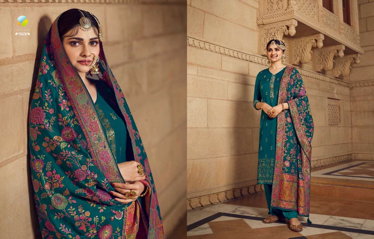 KASEESH BUNAAI BY VINAY FASHION 13471 TO 13478 SERIES BEAUTIFUL STYLISH SUITS FANCY COLORFUL CASUAL WEAR & ETHNIC WEAR & READY TO WEAR PURE VISCOSE MUSLIN DRESSES AT WHOLESALE PRICE