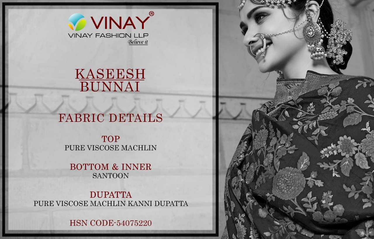 KASEESH BUNAAI BY VINAY FASHION 13471 TO 13478 SERIES BEAUTIFUL STYLISH SUITS FANCY COLORFUL CASUAL WEAR & ETHNIC WEAR & READY TO WEAR PURE VISCOSE MUSLIN DRESSES AT WHOLESALE PRICE