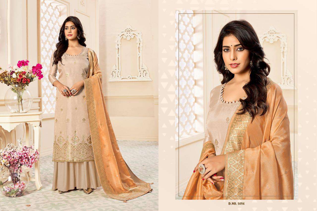 MEHARJOT BY RANI TRENDZ 1493 TO 1496 SERIES BEAUTIFUL SUITS COLORFUL STYLISH FANCY CASUAL WEAR & ETHNIC WEAR PURE RUSSIAN DRESSES AT WHOLESALE PRICE