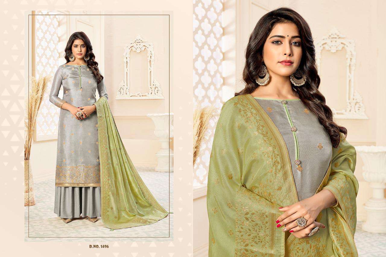 MEHARJOT BY RANI TRENDZ 1493 TO 1496 SERIES BEAUTIFUL SUITS COLORFUL STYLISH FANCY CASUAL WEAR & ETHNIC WEAR PURE RUSSIAN DRESSES AT WHOLESALE PRICE
