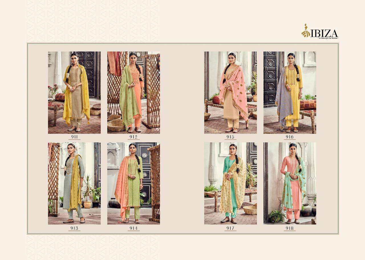Leaflet By Ibiza 911 To 918 Series Beautiful Stylish Festive Suits Fancy Colorful Casual Wear & Ethnic Wear & Ready To Wear Pure Lawn Cotton Embroidered Dresses At Wholesale Price