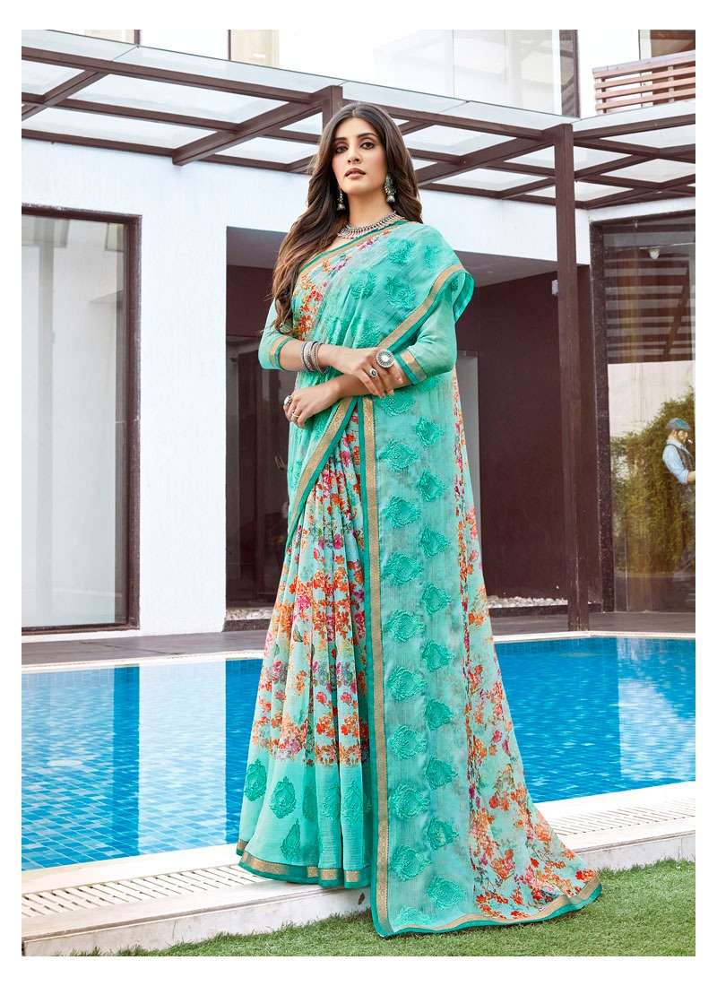 NAJRANA VOL-2 BY ANTRA 73581 TO 73590 SERIES INDIAN TRADITIONAL WEAR COLLECTION BEAUTIFUL STYLISH FANCY COLORFUL PARTY WEAR & OCCASIONAL WEAR CHIFFON PRINTED SAREES AT WHOLESALE PRICE