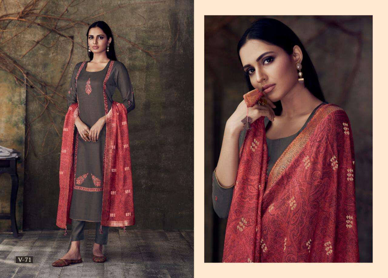 SONTH BY VARINA 71 TO 78 SERIES BEAUTIFUL SUITS COLORFUL STYLISH FANCY CASUAL WEAR & ETHNIC WEAR PERSIA SILK EMBROIDERED DRESSES AT WHOLESALE PRICE