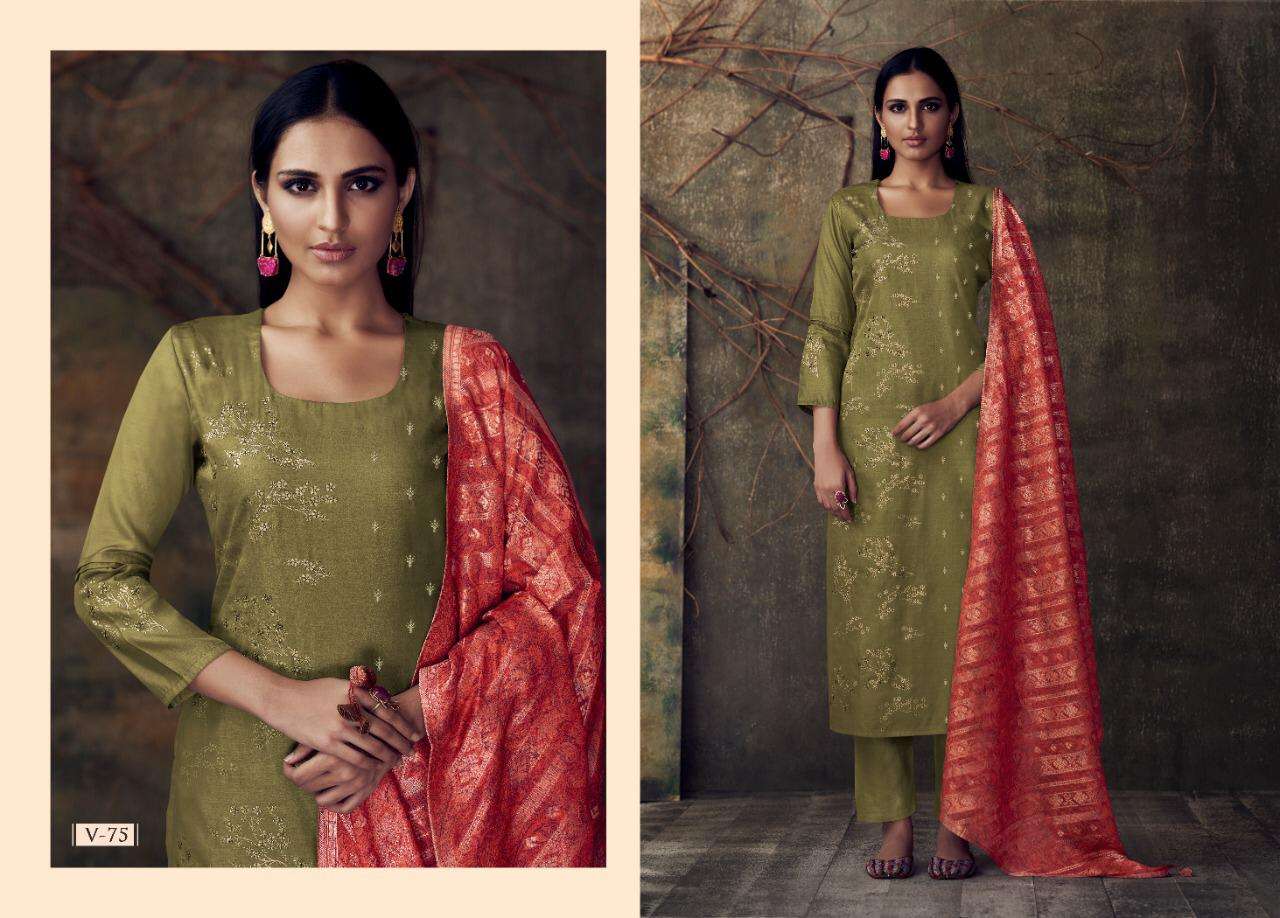 SONTH BY VARINA 71 TO 78 SERIES BEAUTIFUL SUITS COLORFUL STYLISH FANCY CASUAL WEAR & ETHNIC WEAR PERSIA SILK EMBROIDERED DRESSES AT WHOLESALE PRICE