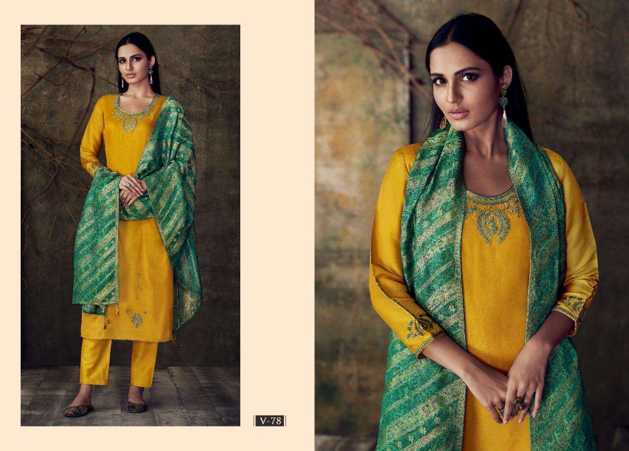 SONTH BY VARINA 71 TO 78 SERIES BEAUTIFUL SUITS COLORFUL STYLISH FANCY CASUAL WEAR & ETHNIC WEAR PERSIA SILK EMBROIDERED DRESSES AT WHOLESALE PRICE