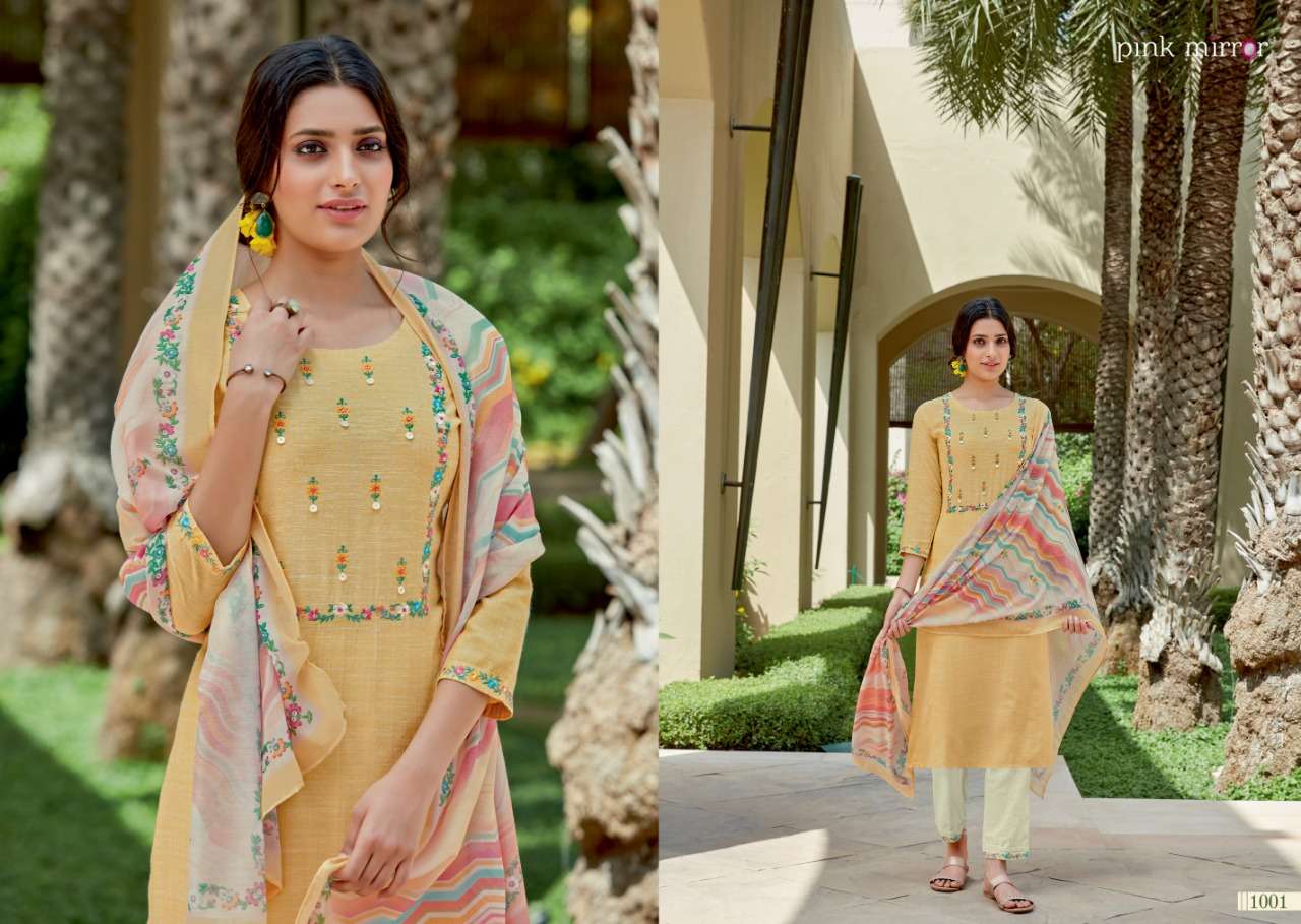 Crayons By Pink Mirror 1001 To 1006 Series Beautiful Suits Colorful Stylish Fancy Casual Wear & Ethnic Wear Viscose Embroidered Dresses At Wholesale Price