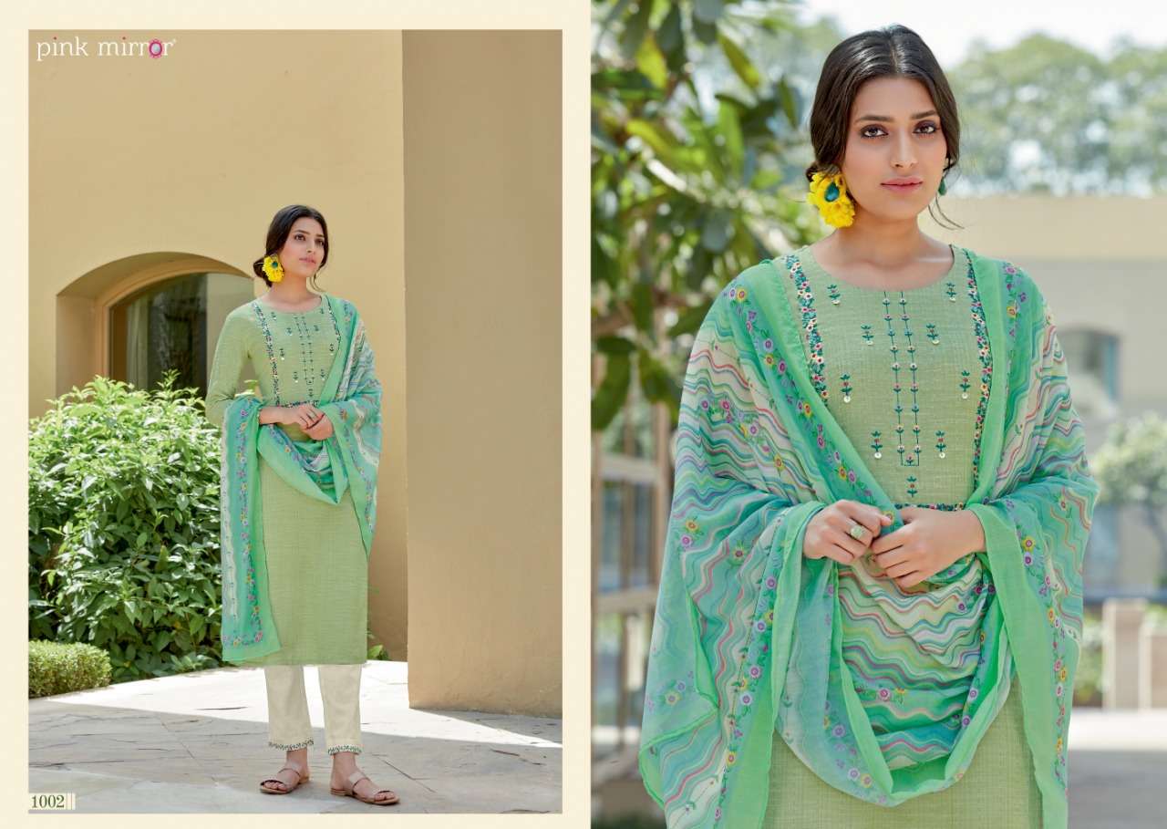 Crayons By Pink Mirror 1001 To 1006 Series Beautiful Suits Colorful Stylish Fancy Casual Wear & Ethnic Wear Viscose Embroidered Dresses At Wholesale Price