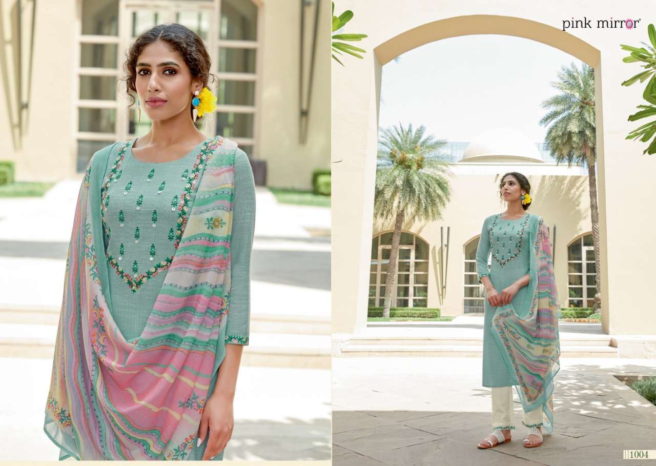 Crayons By Pink Mirror 1001 To 1006 Series Beautiful Suits Colorful Stylish Fancy Casual Wear & Ethnic Wear Viscose Embroidered Dresses At Wholesale Price