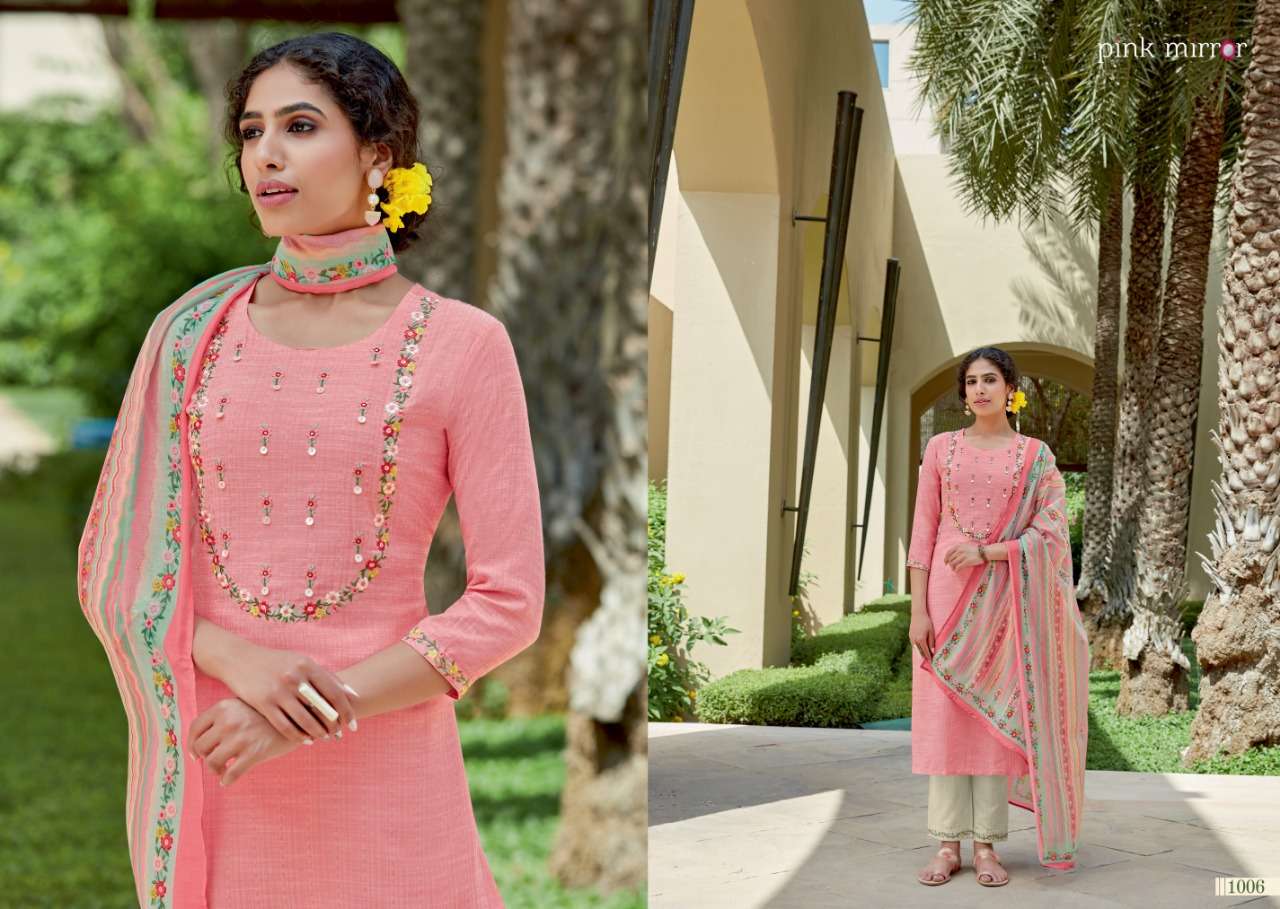 Crayons By Pink Mirror 1001 To 1006 Series Beautiful Suits Colorful Stylish Fancy Casual Wear & Ethnic Wear Viscose Embroidered Dresses At Wholesale Price