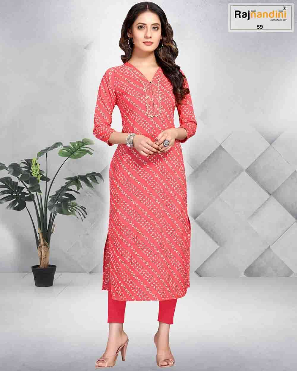 RAJNANDINI VOL-7 BY RAJNANDINI DESIGNER STYLISH FANCY COLORFUL BEAUTIFUL PARTY WEAR & ETHNIC WEAR COLLECTION PURE COTTON JAIPURI PRINT KURTIS AT WHOLESALE PRICE