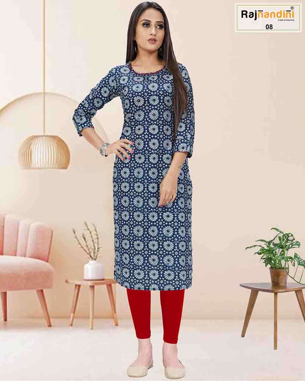 JAIPURI VOL-3 BY RAJNANDINI DESIGNER STYLISH FANCY COLORFUL BEAUTIFUL PARTY WEAR & ETHNIC WEAR COLLECTION PURE COTTON PRINT KURTIS AT WHOLESALE PRICE