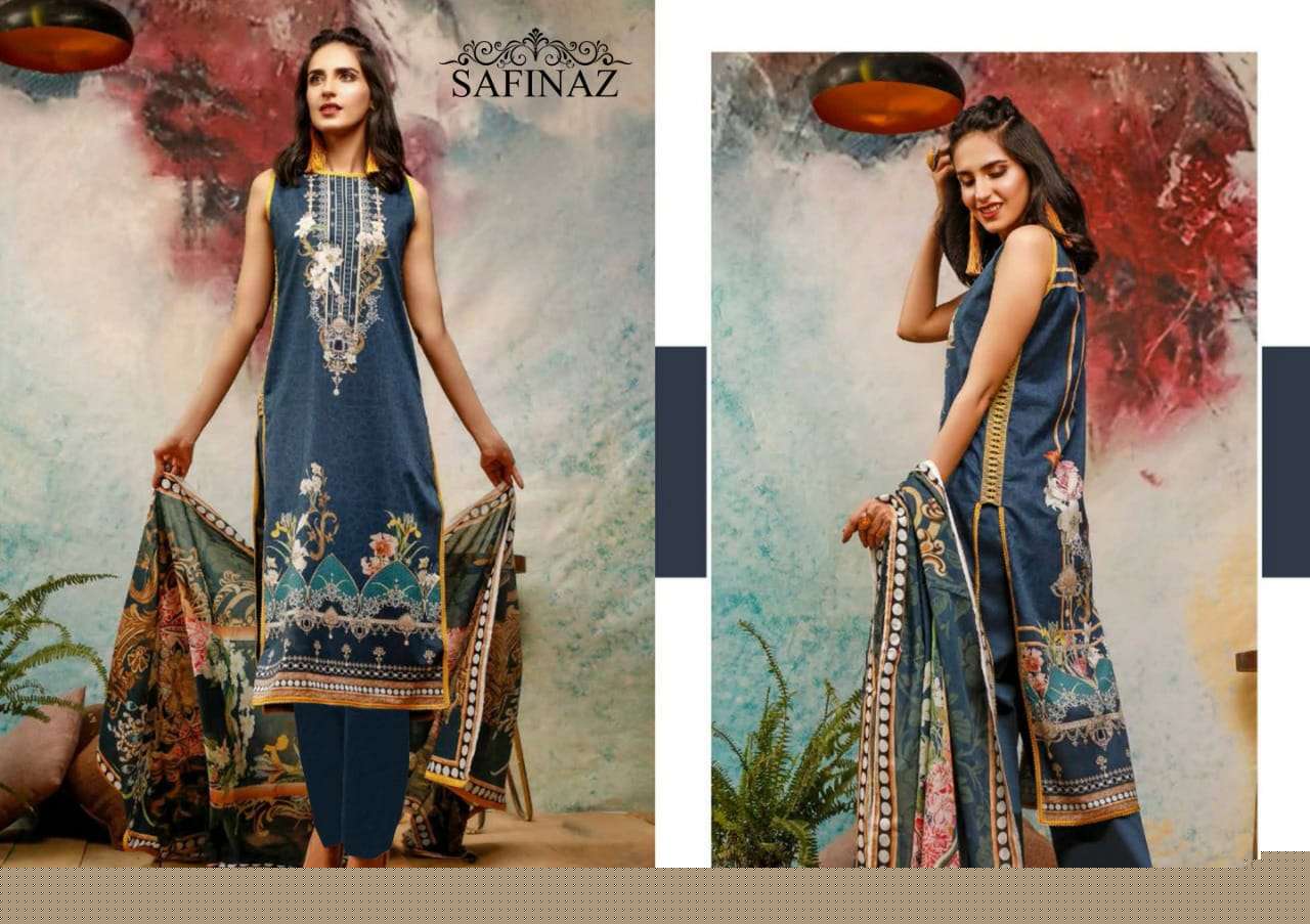 AFROZEH BY SAFINAZ 1013 TO 1018 SERIES BEAUTIFUL STYLISH PAKISATNI SUITS FANCY COLORFUL CASUAL WEAR & ETHNIC WEAR & READY TO WEAR PURE CAMBRIC COTTON WITH EMBROIDERY DRESSES AT WHOLESALE PRICE