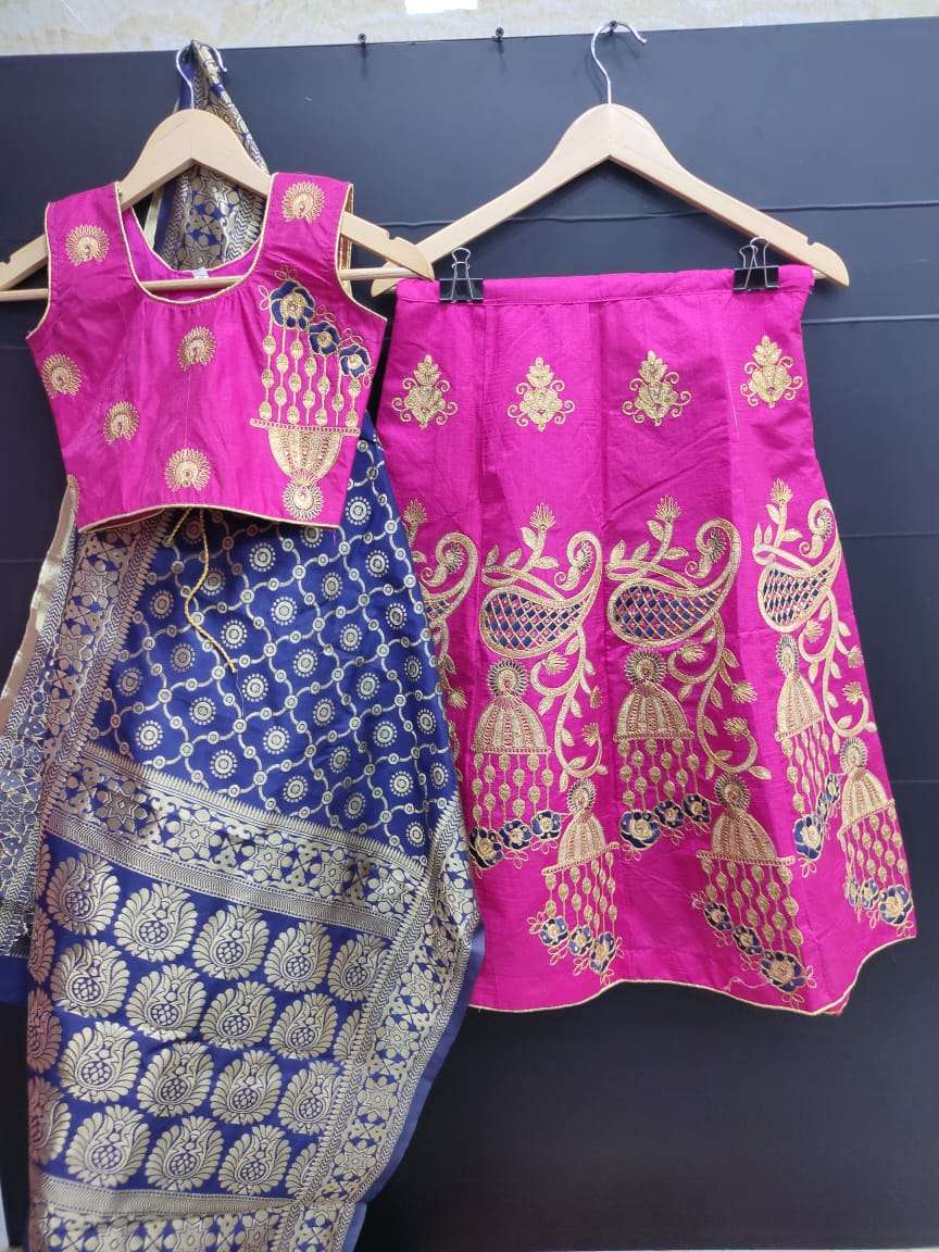 ZOYA KIDS LEHENGA BY FASHID WHOLESALE 01 TO 02 SERIES BEAUTIFUL COLORFUL FANCY WEDDING COLLECTION OCCASIONAL WEAR & PARTY WEAR ZOYA SILK LEHENGAS AT WHOLESALE PRICE