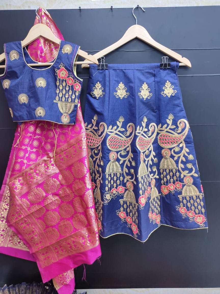 ZOYA KIDS LEHENGA BY FASHID WHOLESALE 01 TO 02 SERIES BEAUTIFUL COLORFUL FANCY WEDDING COLLECTION OCCASIONAL WEAR & PARTY WEAR ZOYA SILK LEHENGAS AT WHOLESALE PRICE