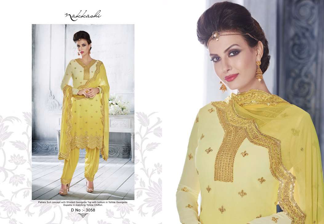 Embellish By Nakkashi 3056 To 3061 Indian Designer Beautiful Colorful Wedding Collection Party Wear & Occasional Wear Net/ Silk/ Georgette Embroidered Dresses At Wholesale Price