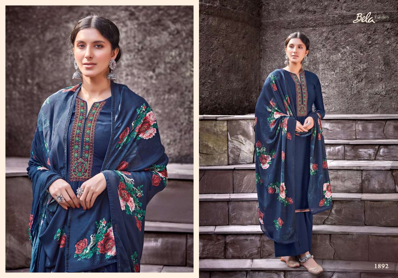 MASHI VOL-2 BY BELA FASHION 1890 TO 1898 SERIES BEAUTIFUL STYLISH SUITS FANCY COLORFUL CASUAL WEAR & ETHNIC WEAR & READY TO WEAR VISCOSE MUSLIN DRESSES AT WHOLESALE PRICE